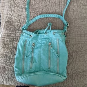 Maurices Zipper Turquoise Handbag Purse